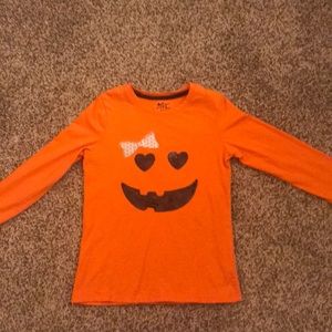 Little girls Pumpkin shirt